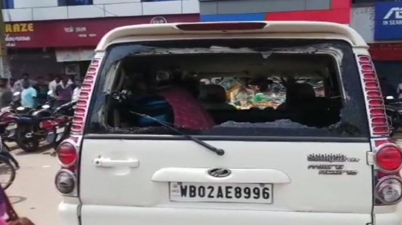 Bengal BJP Chief Dilip Ghosh's car attacked