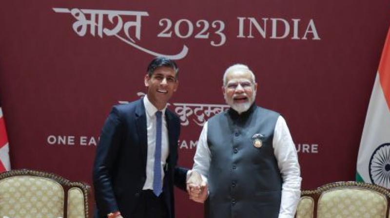 PM Sunak with PM Modi