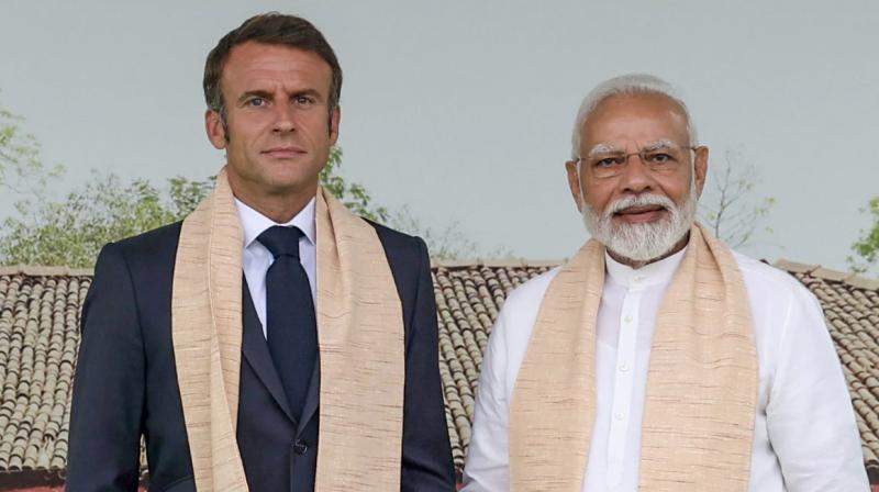 Prime Minister Modi with French President Macron