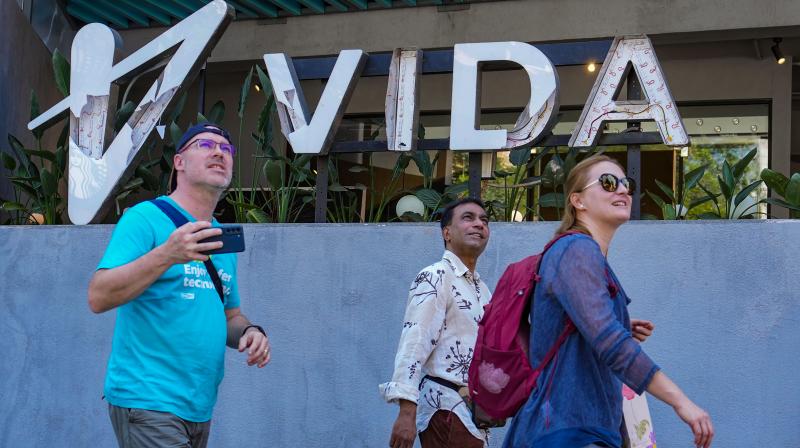 Bengaluru: A signboard of a business establishment after being vandalised by the Karnataka Rakshana Vedike (Narayana Gowda faction) members, in Bengaluru, Wednesday, Dec. 27, 2023. The organisation on Wednesday targeted business establishments in Bengaluru and damaged their signboards and name plates which did not use Kannada. (PTI Photo/Shailendra Bhojak)