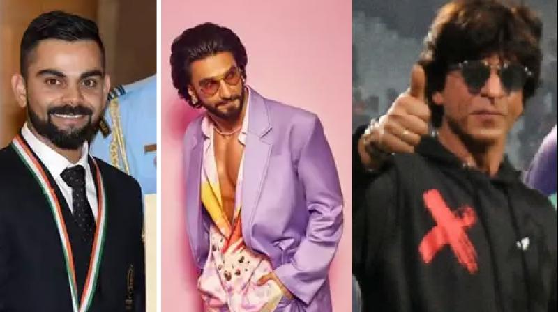 Virat Kohli, Ranvir Singh, Shahrukh Khan