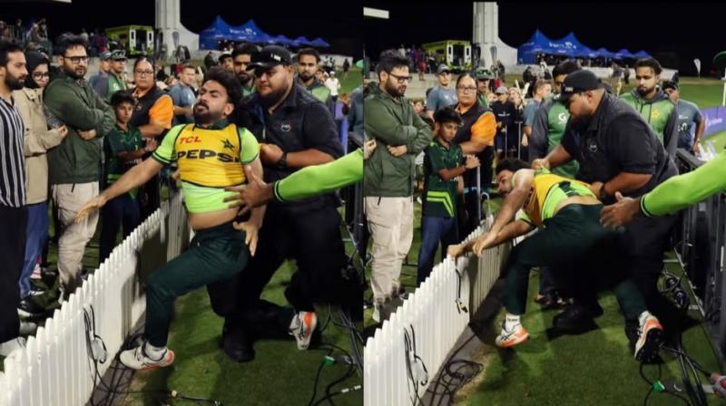 Pakistan player fights with fan.