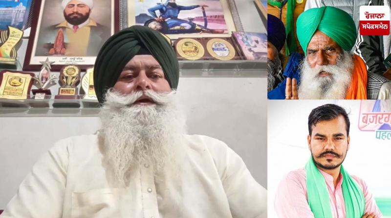 Pictures of Inderjit Singh Kotbuddha, Jagjit Singh Dallewal & Abhimanyu Kohar.