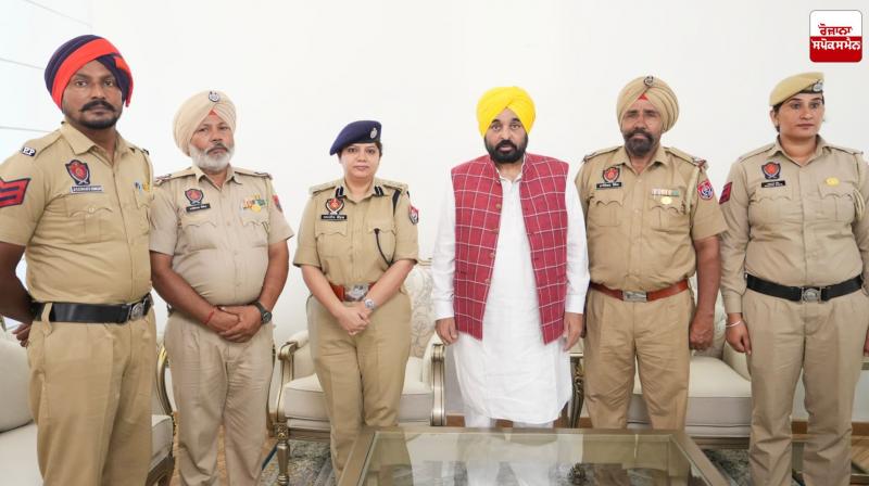 SSP Bathinda Along with PCR Team Meets CM Bhagwant Mann Latest News in Punjabi