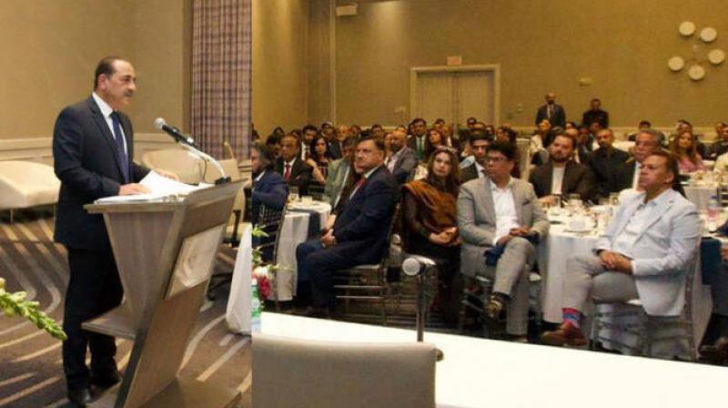 ਪਾਕਿਸਤਾਨੀ ਫੌਜ ਮੁਖੀ ਮੁਨੀਰ ਪਾਕਿ ਮੂਲ ਦੇ ਅਮਰੀਕੀਆਂ ਨੂੰ ਸੰਬੋਧਨ ਦੌਰਾਨ।