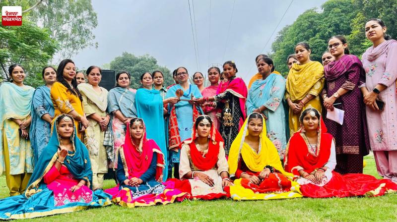 On One Side Flood, On The Other Side Teej Festival of Government College Latest News in Punjabi 