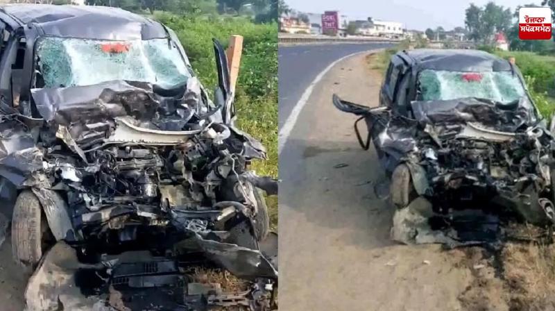 Car Parts Blown Off in Horrific Road Accident in Madhya Pradesh Latest News in Punjabi 