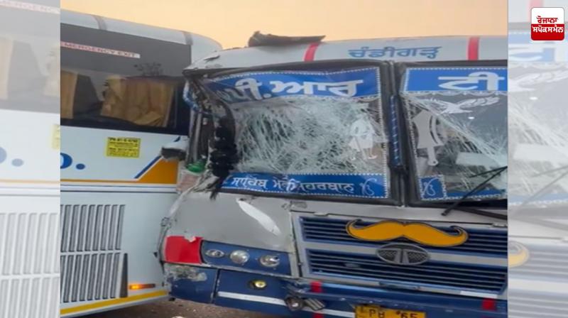 PRTC and Indo-Canadian Bus Collide in Rajpura Latest News in Punjabi
