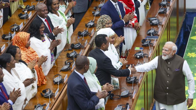 ਪ੍ਰਧਾਨ ਮੰਤਰੀ ਨਰਿੰਦਰ ਮੋਦੀ ਨੇ ਇਥੋਪੀਆ ਦੀ ਸੰਸਦ ਨੂੰ ਸੰਬੋਧਨ ਕੀਤਾ।