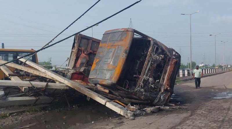 ਹਾਦਸੇ ਦੌਰਾਨ ਟਰੱਕ ਦੀ ਤਸਵੀਰ  