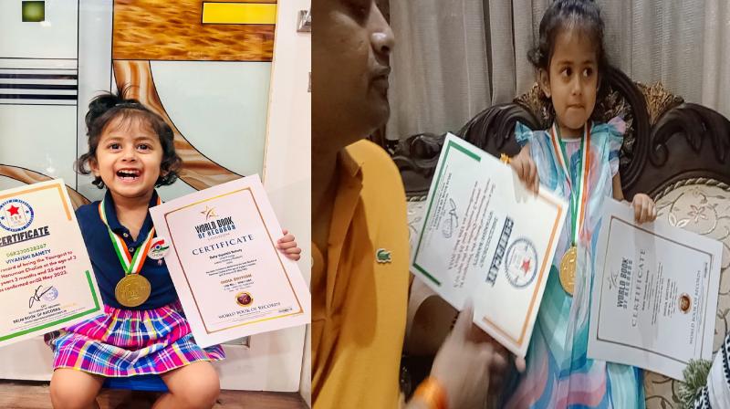  3-year-old Vyanshi made a world record