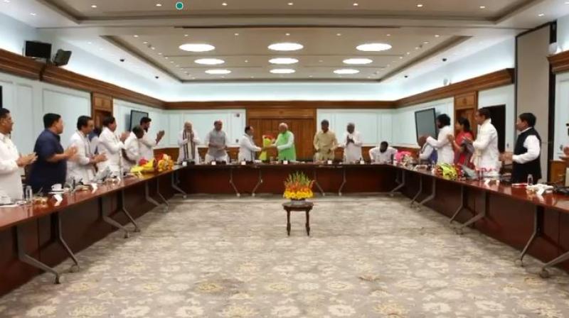 NDA Meeting pm modi nitish kumar naidu