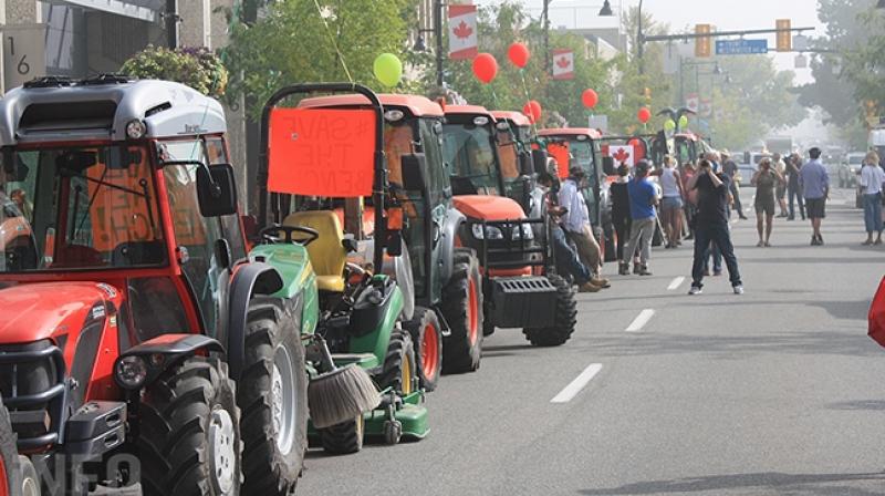 Tractor rally by Canadian farmers