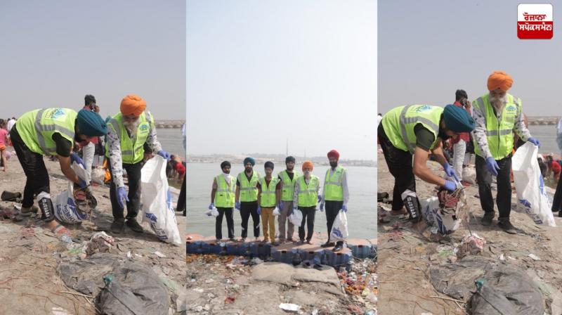 Hemkunt Foundation sets an example of Hindu-Sikh unity by cleaning the Mahakumbh Ghats in Prayagraj