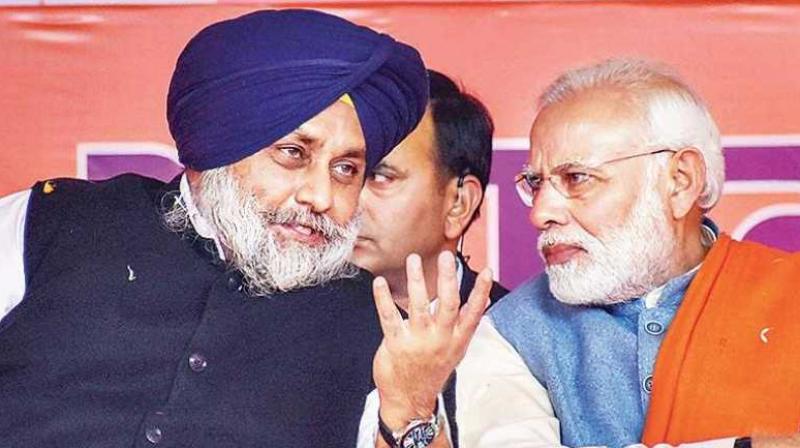 Sukhbir Badal and PM Modi