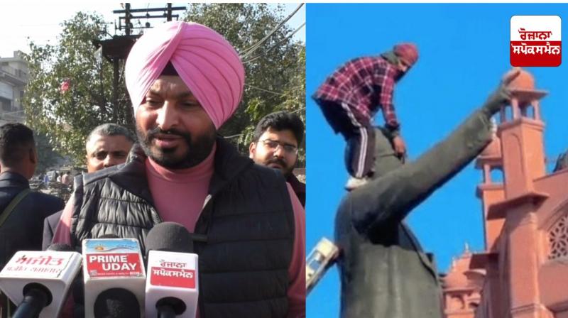 ਕੇਂਦਰੀ ਰਾਜ ਮੰਤਰੀ ਰਵਨੀਤ ਬਿੱਟੂ ਪੱਤਰਕਾਰਾਂ ਨਾਲ ਗੱਲਬਾਤ ਕਰਦੇ ਹੋਏ 