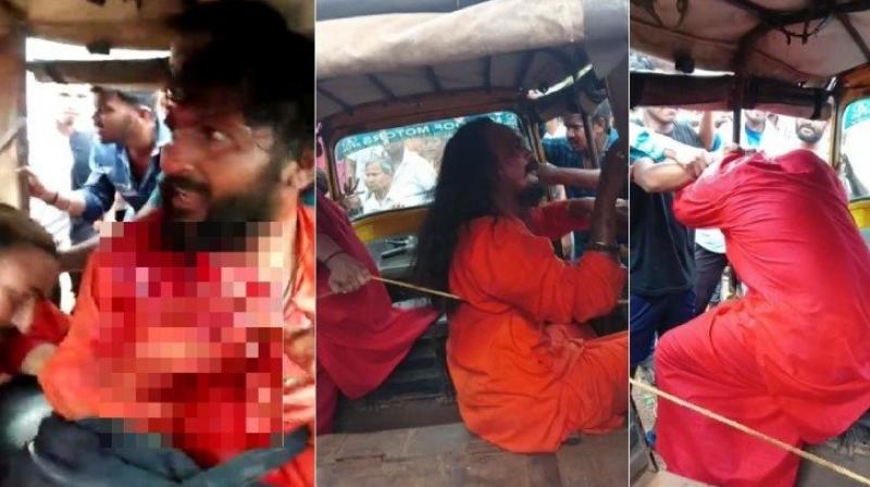  Three alleged sadhus beaten up on suspicion of child theft