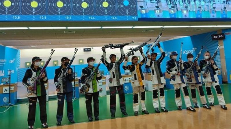 Asian Airgun Championship: Indian women's team won the gold medal
