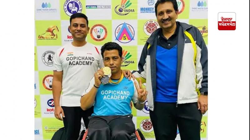 Para badminton player Sanjeev Kumar wins gold medal by defeating Harish Sharma