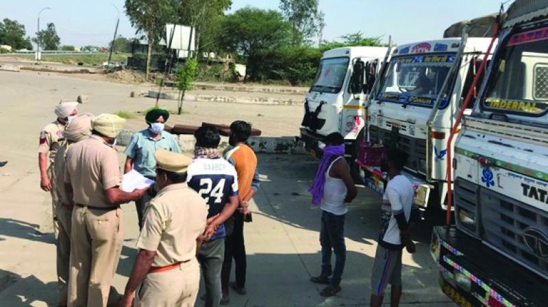  Shambhu police seized trucks carrying wheat from other states