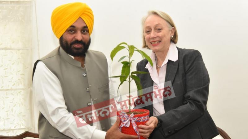 British Deputy High Commissioner Caroline Rowett calls on Bhagwant Mann