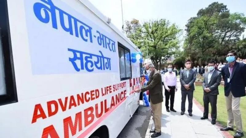 India gifts 39 ambulances, 6 school buses to Nepal