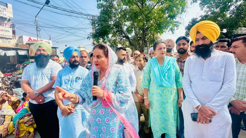 Praneet Kaur led the protest against the negligence of the police in the Sanaur violence case