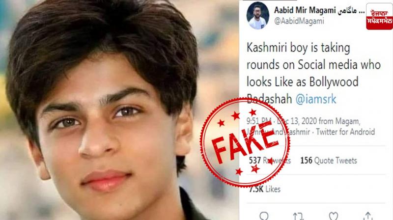 Edited image viral as Shahrukh Khan’s lookalike discovered in Kashmir