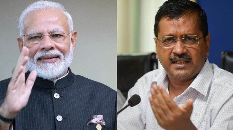 PM Modi and Arvind Kejriwal 