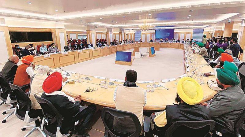 Farmer meeting with central government