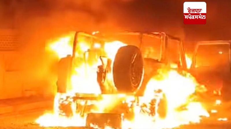 Terrible fire breaks out in THAR moving in Amritsar