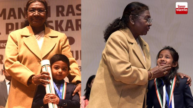 President Draupadi Murmu honored 17 children with child awards