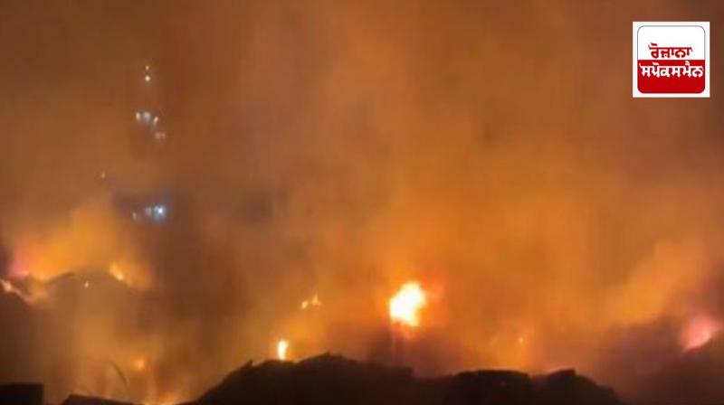 Haryana News Fire breaks out in plastic recycling company's godown