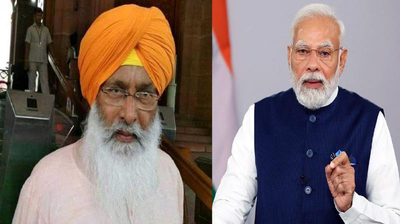 Sukhdev Singh Dhindsa and PM Modi (File Photo)