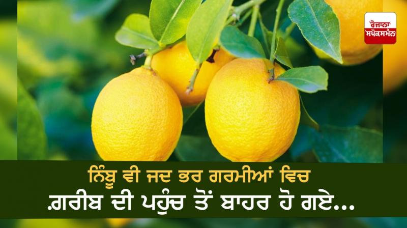 Even lemons became out of reach of the poor !