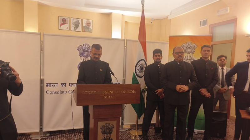 ਇੰਡੀਅਨ ਕੌਂਸਲੇਟ ਜਨਰਲ ਆਫ ਮਿਲਾਨ ਵਲੋਂ ਭਾਰਤ ਦੇਸ਼ ਦਾ 78ਵਾਂ ਸੁਤੰਤਰਤਾ ਦਿਵਸ ਮਨਾਉਂਦੇ ਹੋਏ ਤਸਵੀਰ 