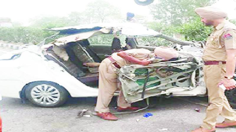 Police Investigating  Accidental Car 