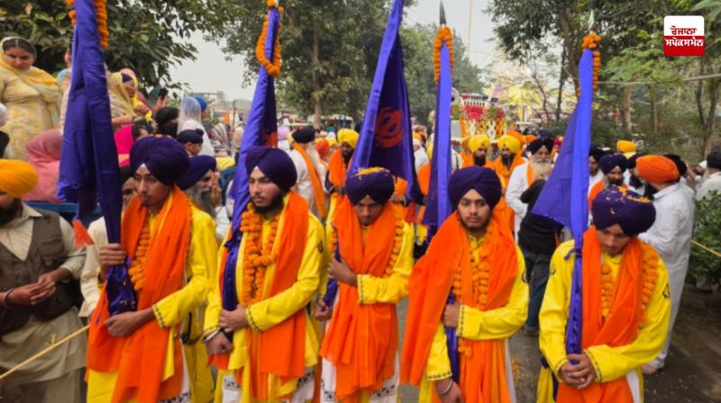 A supernatural Nagar Kirtan adorned with Khalsa Jaho Jalal on the occasion of the 556th Gurpurab of Guru Nanak Dev Ji