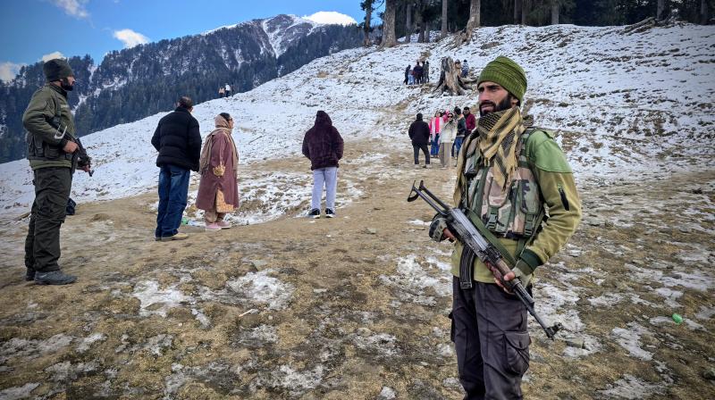Security tightened in Jammu and Kashmir due to increasing number of tourists at snow-covered places