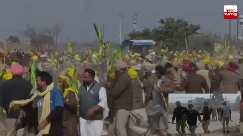 Barnala police lathicharge farmers on Barnala-Bathinda national highway