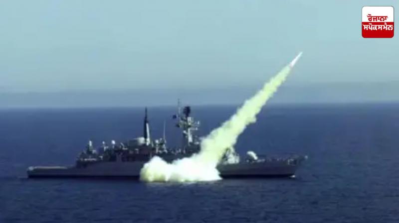 Pakistan Navy test-fires surface-to-air missile in Arabian Sea