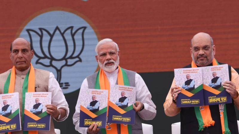 BJP released election manifesto for lok sabha elections