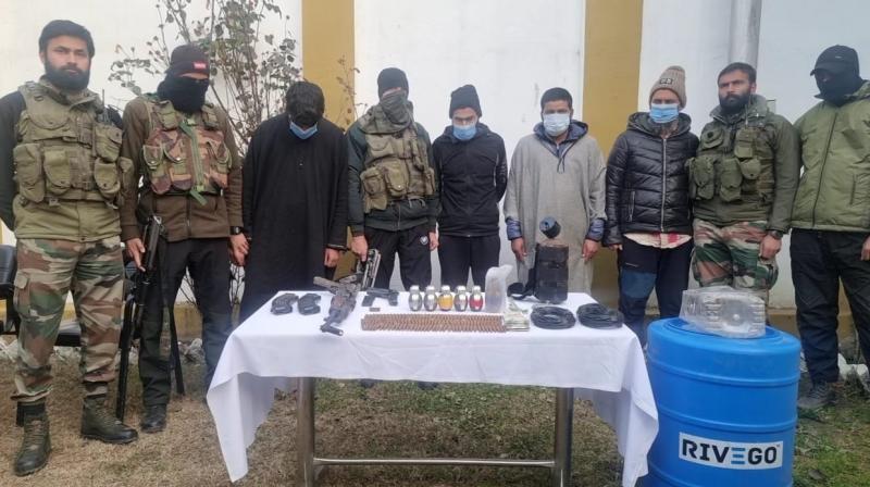 ive Associates Of Hizbul Mujahideen Terrorists Nabbed In Joint Op by Police And Army