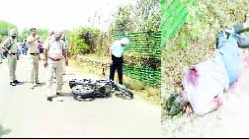 A motorcyclist attack on young men with sharp weapons