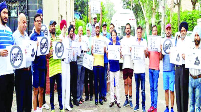 Club members During Protest