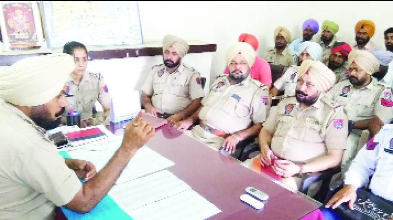 SHO Bikar Singh Giving Instructions to Police Officers 