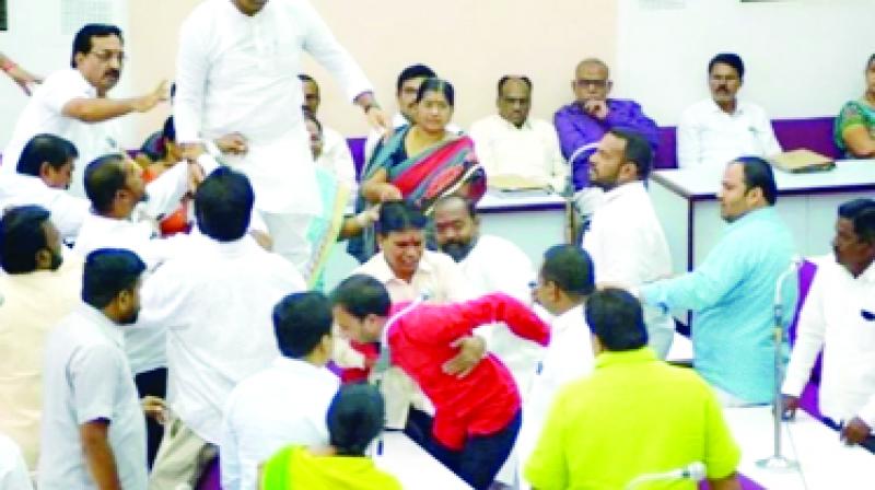 Fighting During Corporate Meeting