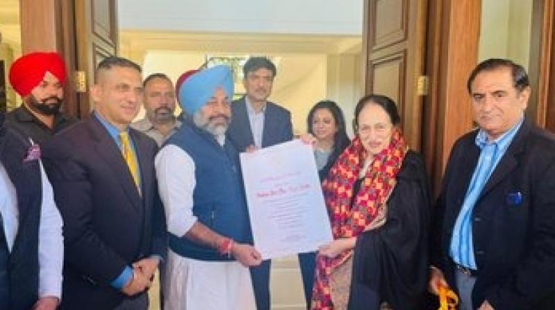 Punjab Government honored Padma Shri Rajni Becter with 'Certificate of Honor'