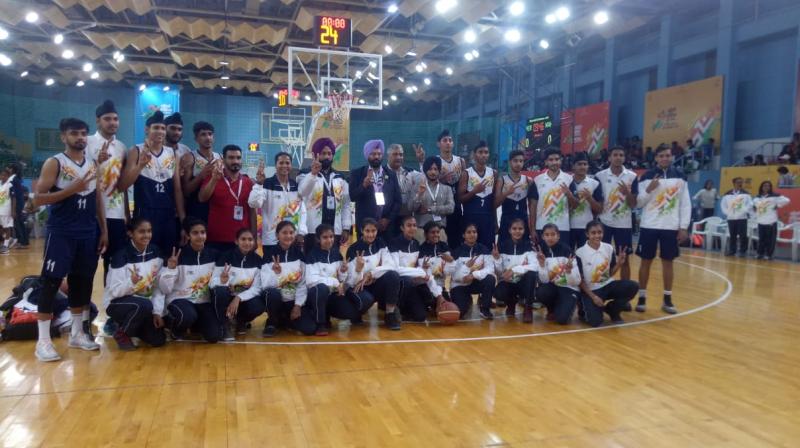 Boys and girls both won gold medal in Basketball Under-17