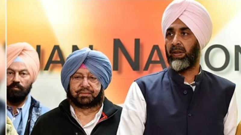 Manpreet Badal with Captain Amrinder Singh 